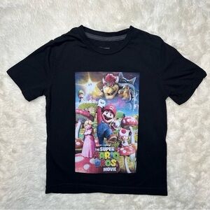 Nintendo Super Mario Bros Movie T-Shirt Black Size 6